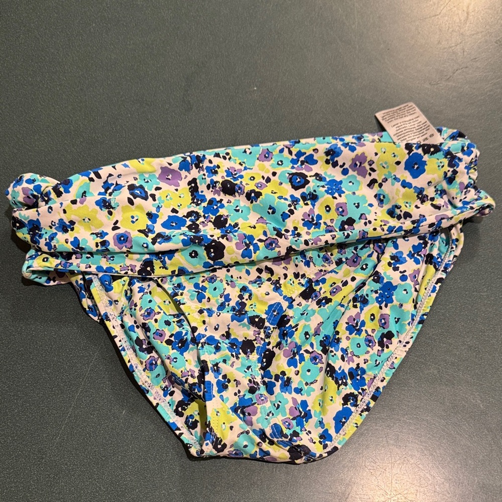 ANNE COLE. Blue Ditsy Floral Bikini Bottom. XXL.